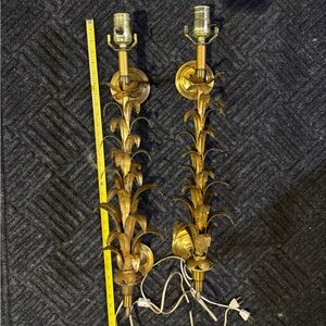 Pair Hollywood Regency Electric wall sconces